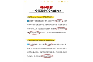 一个周写完论文outline：明确4要素！