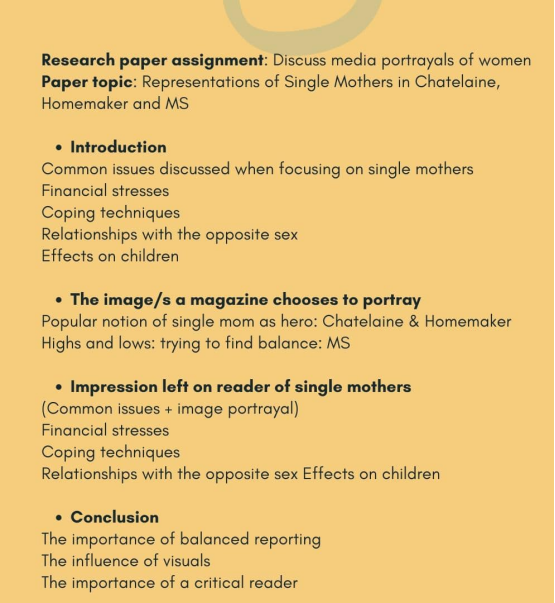 Research Paper Outline Example