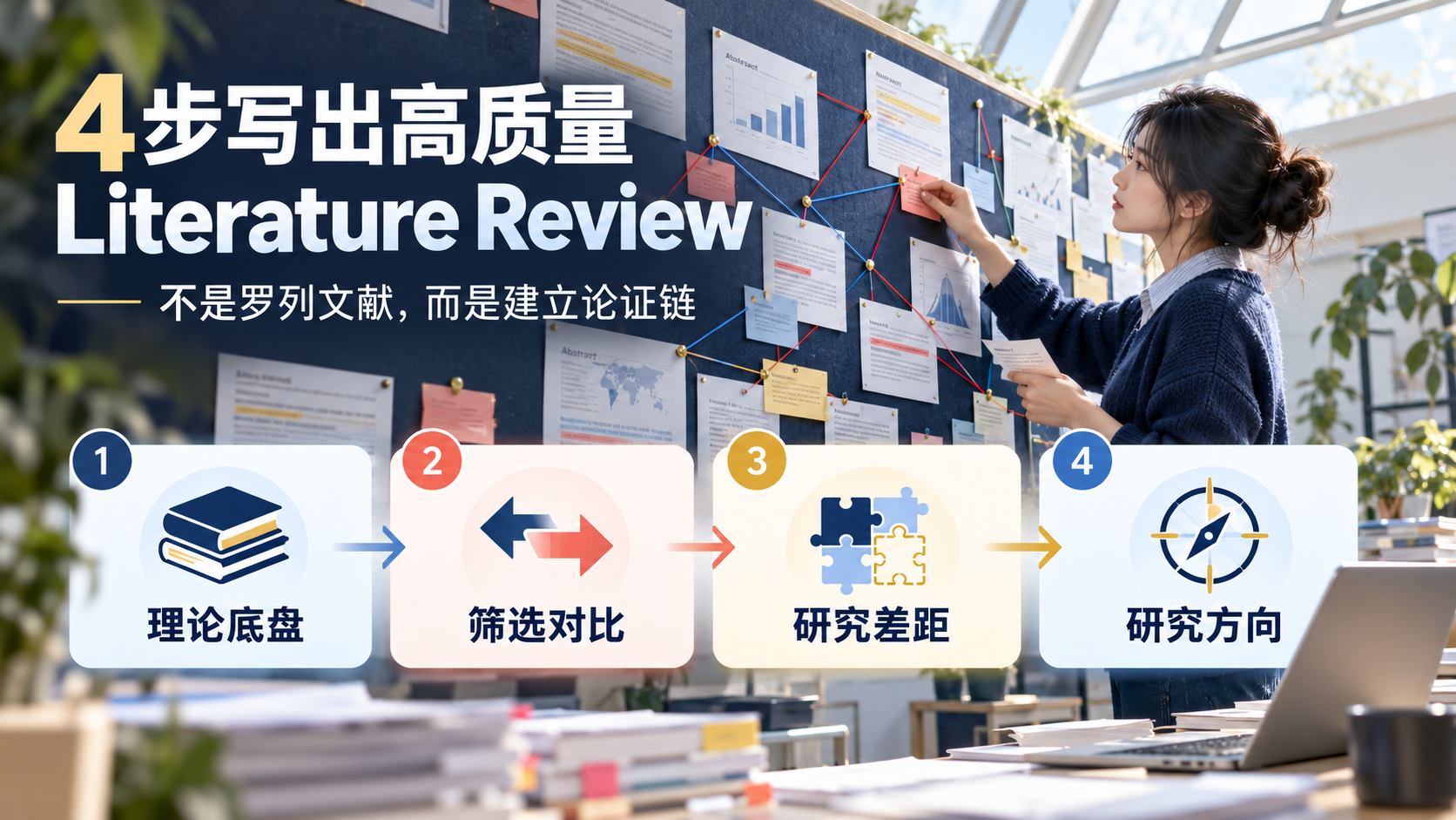 文献综述怎么写才像“会思考”？4步写出有逻辑、有批判的Literature Review